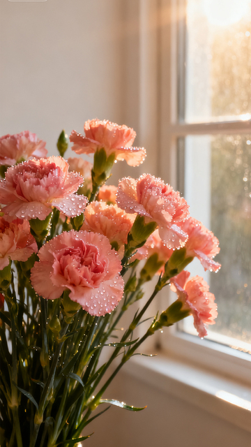 粉红色的康乃馨