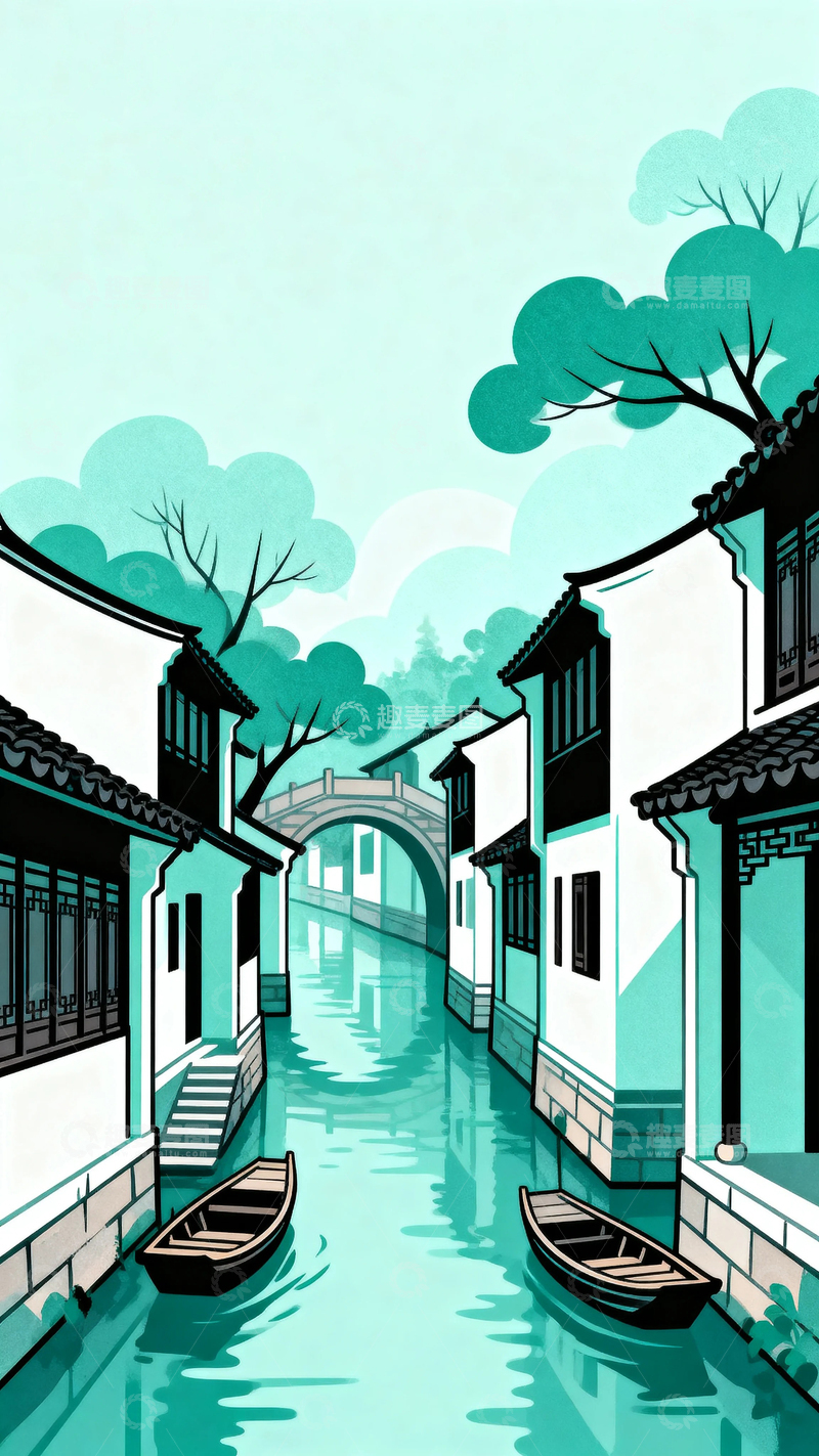 国风江南水乡的春天9