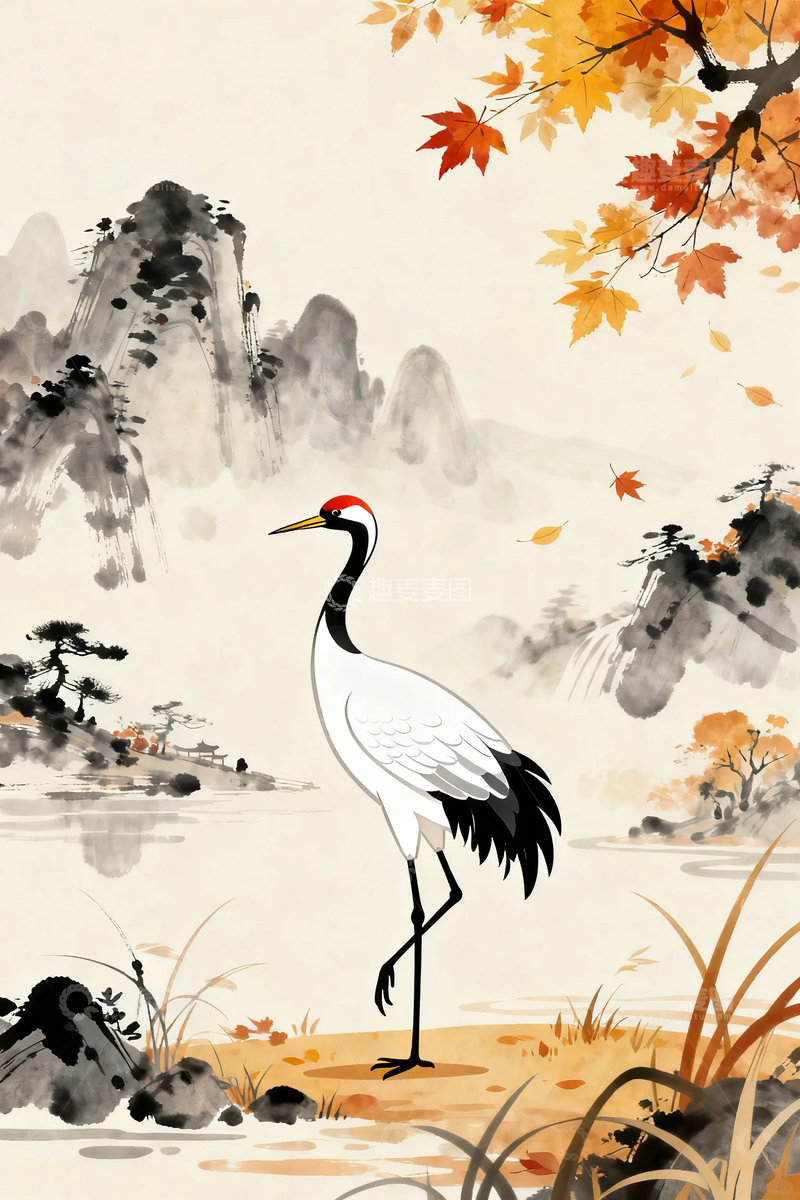 高清大图下载【趣麦麦图】秋天二十四节气背景003