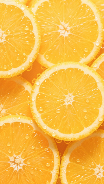 橙子 水珠 橙色