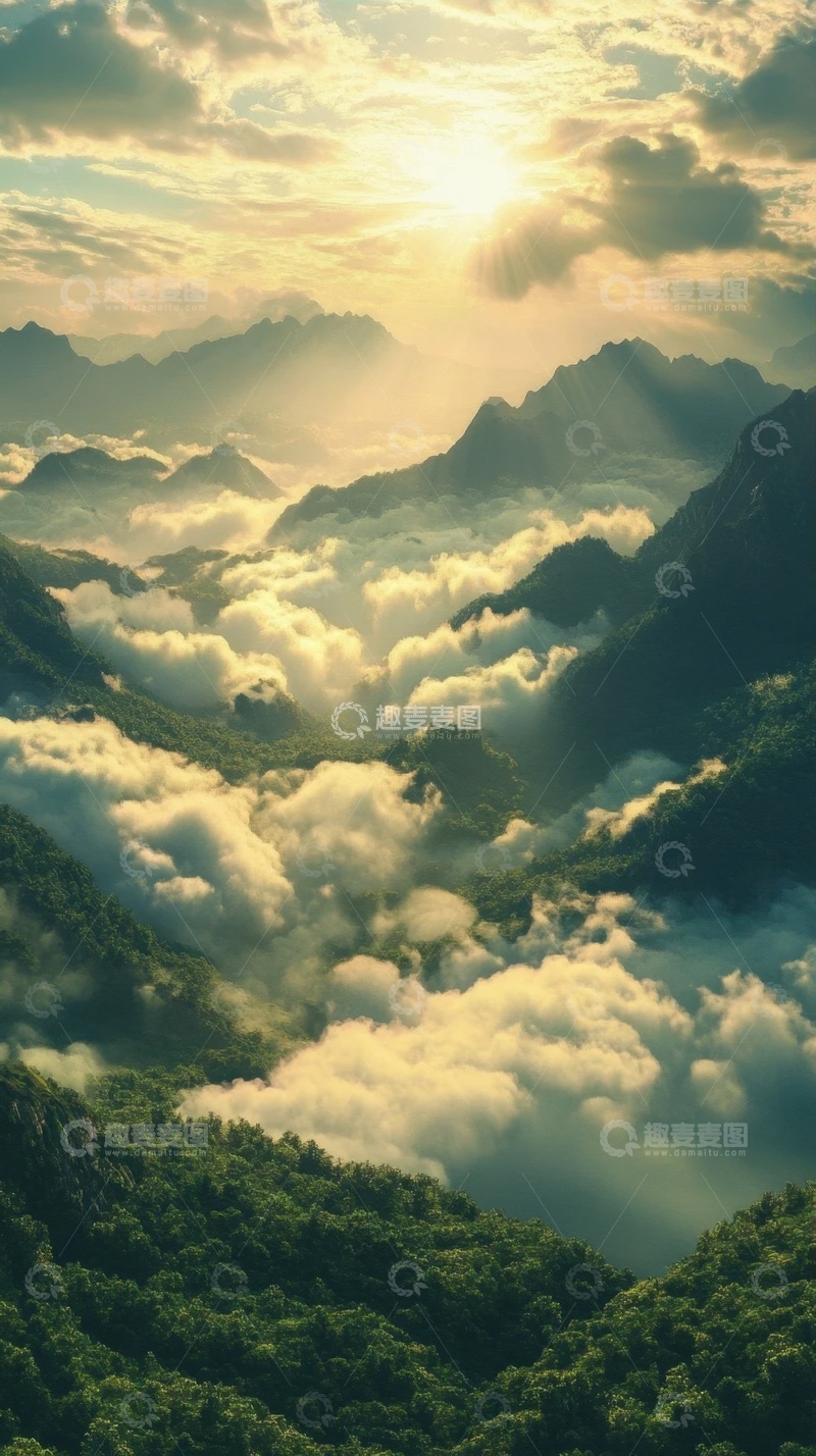 高清大图下载【趣麦麦图】森林云层云朵自然美景