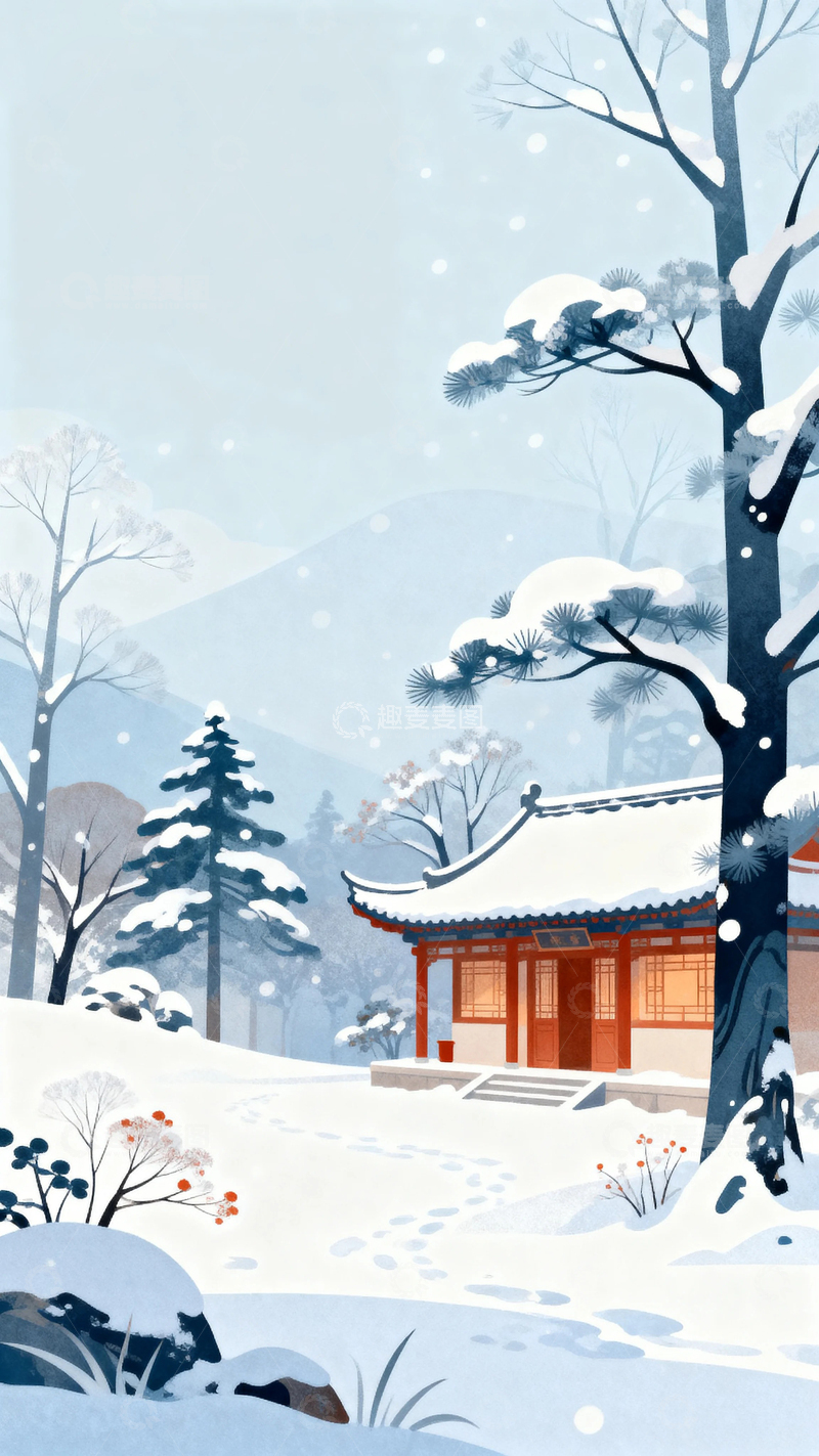 国风冬天大雪天气16