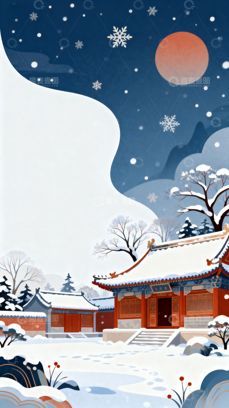 国风冬天大雪天气14