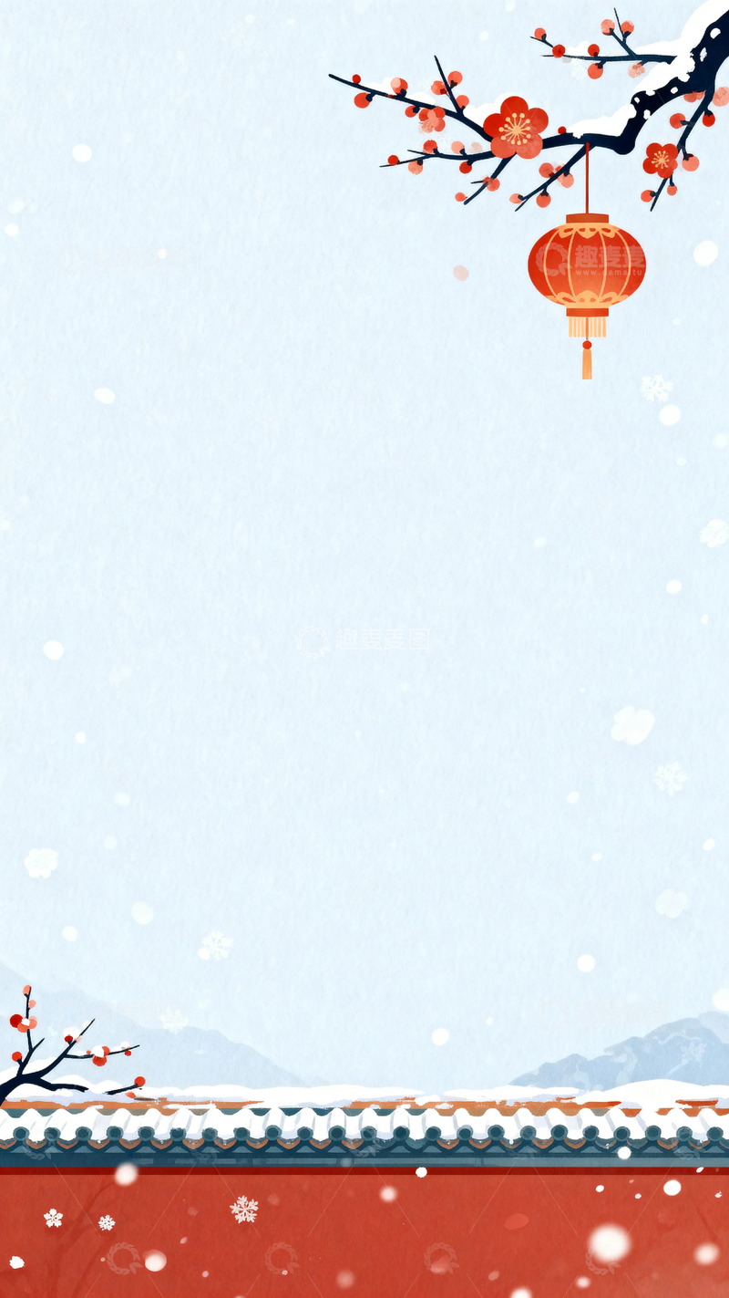 高清大图下载【趣麦麦图】冬季冬天大雪背景19