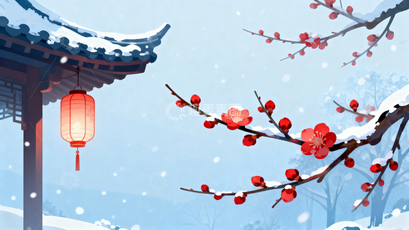 高清大图下载【趣麦麦图】-冬季冬天大雪背景11