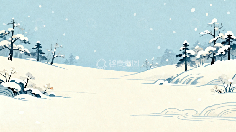 高清大图下载【趣麦麦图】冬季冬天大雪背景9