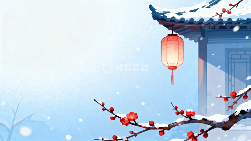 高清大图下载【趣麦麦图】冬季冬天大雪背景5