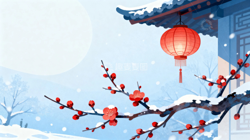 高清大图下载【趣麦麦图】冬季冬天大雪背景4