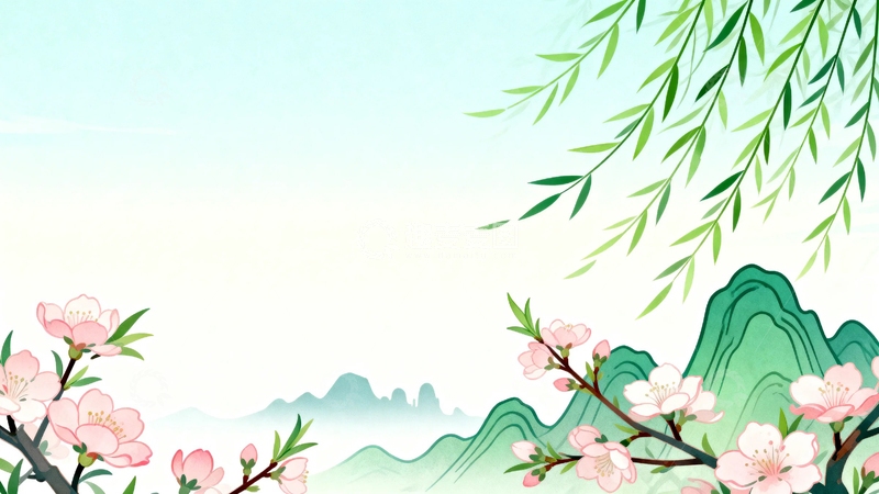 高清大图下载【趣麦麦图】春天春暖花开背景1