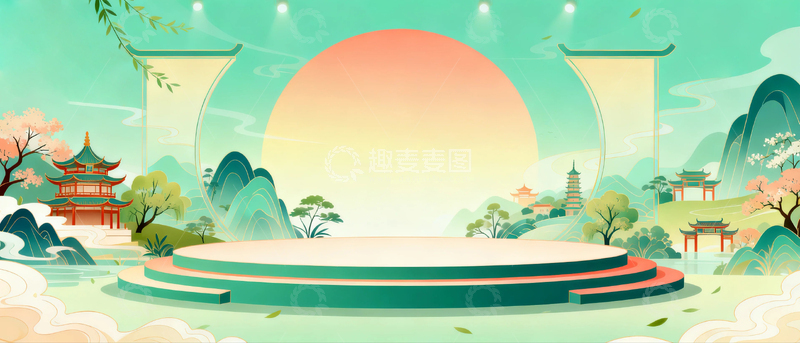 高清大图下载【趣麦麦图】春天绿色唯美背景2