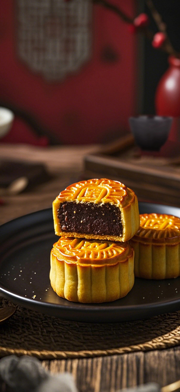 传统中秋月饼摄影图