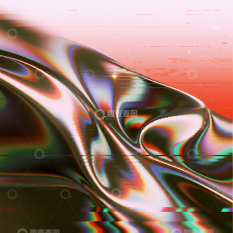 高清大图下载【趣麦麦图】镭射 抽象艺术 故障艺术 背景