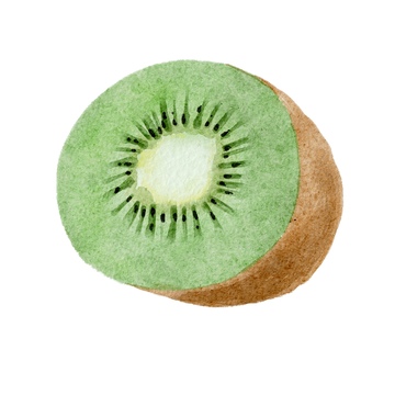 水彩风格水果迷糊桃