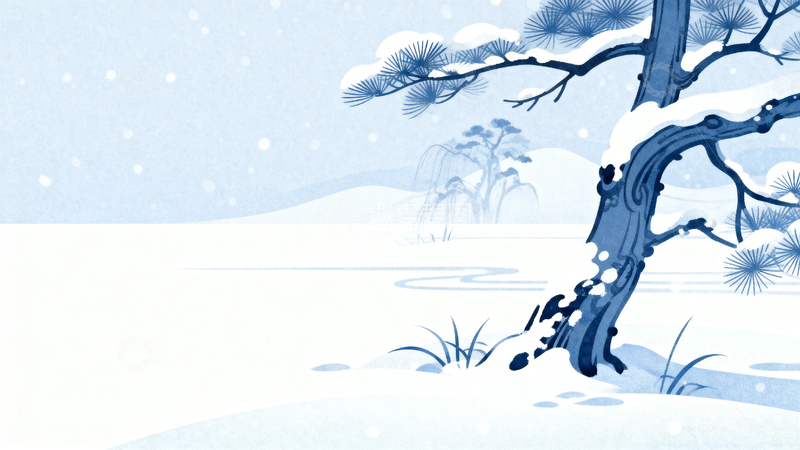 高清大图下载【趣麦麦图】-冬季大雪国风背景16