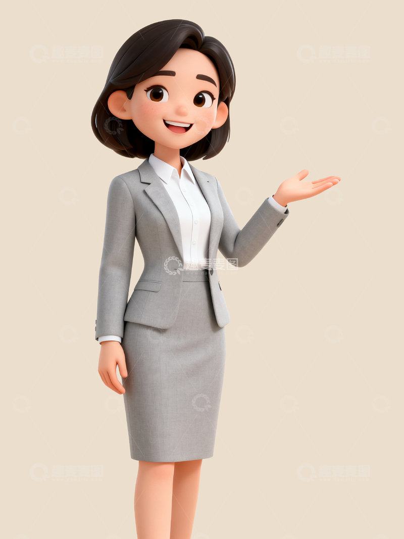 源文件下载【趣麦麦图】女业务人员2