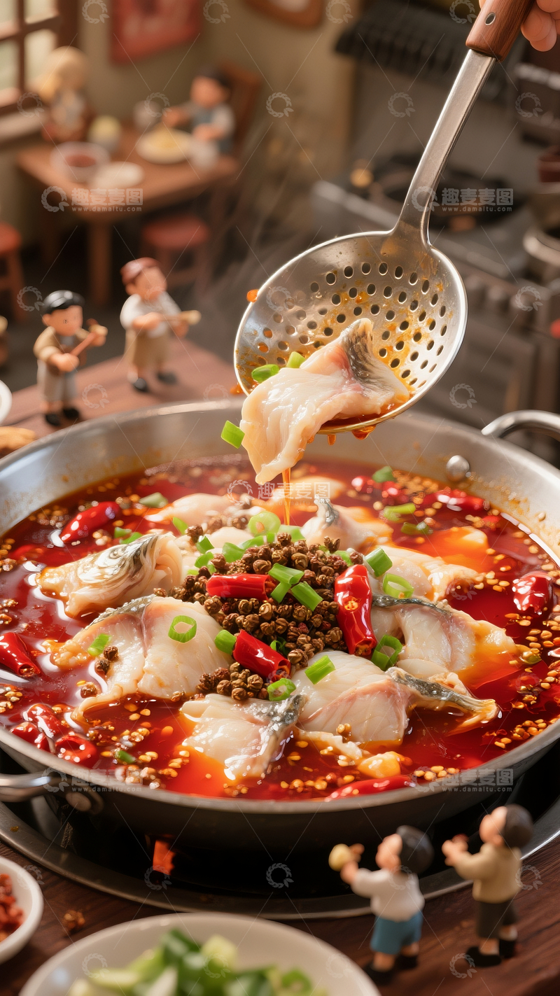 源文件下载【趣麦麦图】美味酸菜鱼1