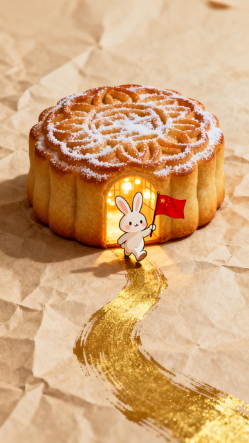 中秋节国庆节的创意月饼