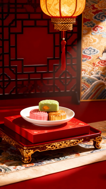 中秋节中式月饼美食摄影图