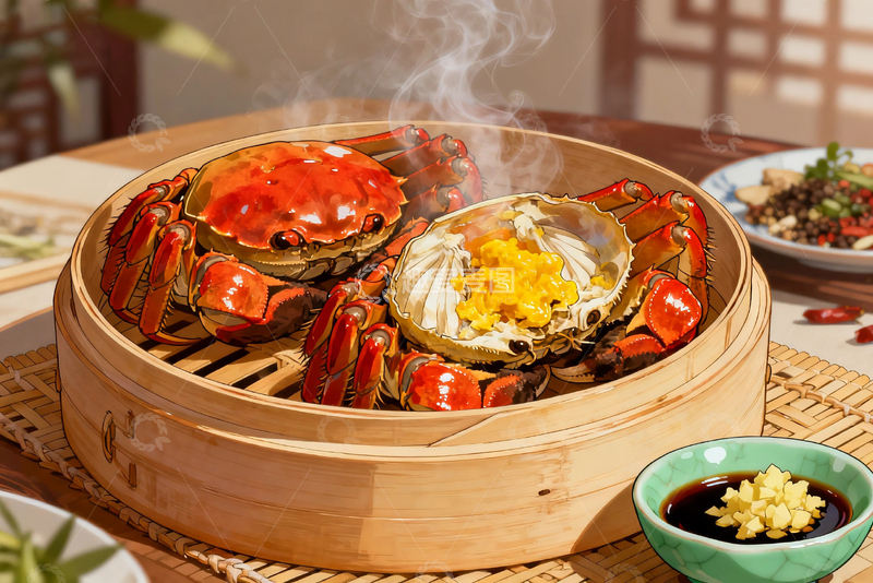 高清大图下载【趣麦麦图】美味阳澄湖大螃蟹11