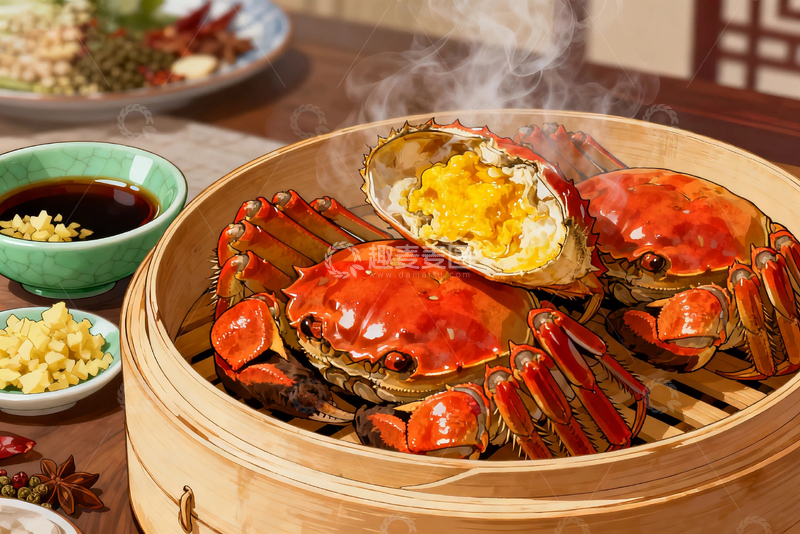 高清大图下载【趣麦麦图】美味阳澄湖大螃蟹8