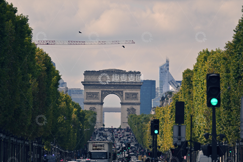 高清大图下载【趣麦麦图】午后的香榭丽舍大街