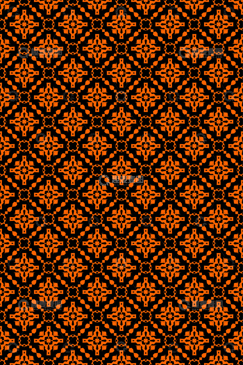 源文件下载【趣麦麦图】复古几何无缝花型36