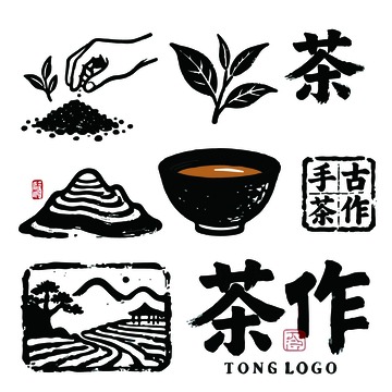 茶文化元素插画2