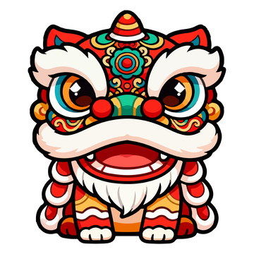 春节喜庆醒狮装饰