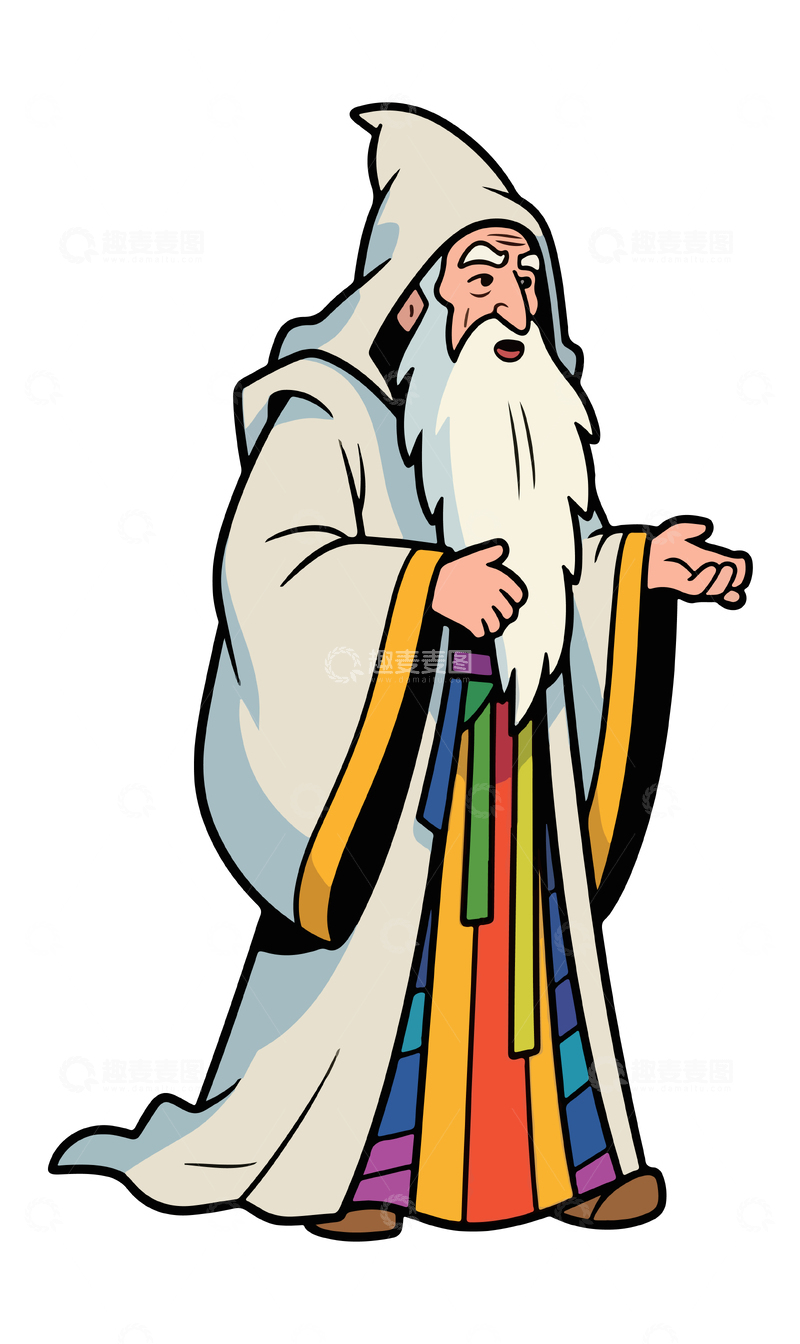 源文件下载【趣麦麦图】白袍老魔法师
