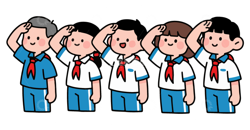 源文件下载【趣麦麦图】-敬礼的学生们2