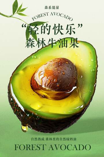 牛油果水果海报