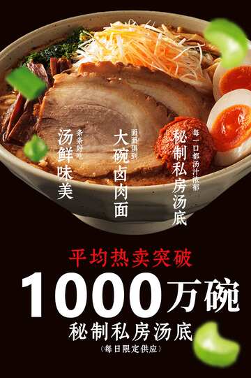 卤肉面美食活动海报