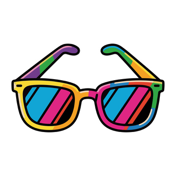 一个炫彩太阳眼镜