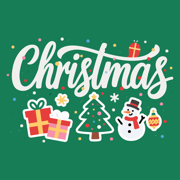 圣诞节英文艺术字1
