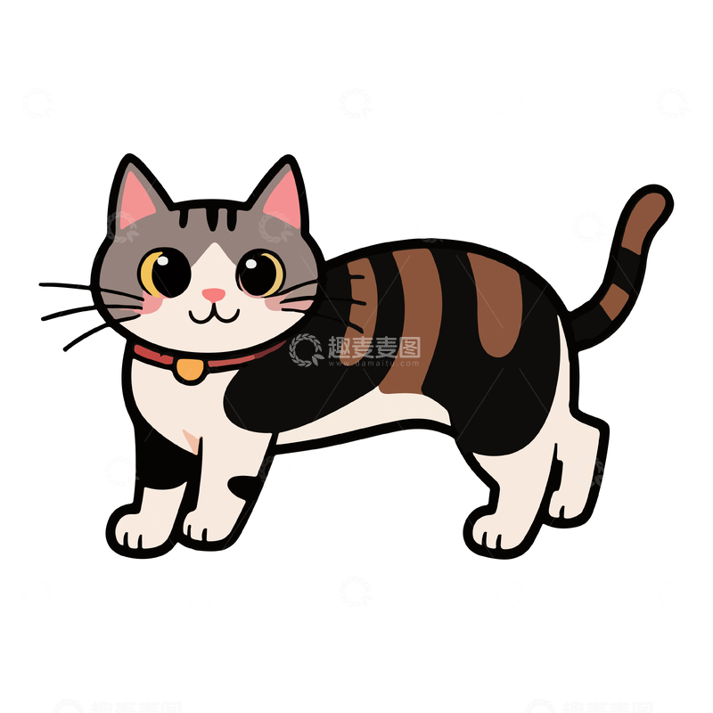 源文件下载【趣麦麦图】-可爱卡通猫咪2