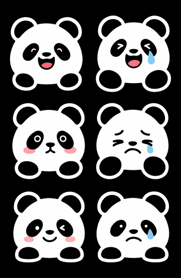 熊猫卡通表情1