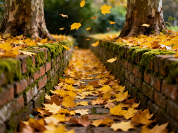 深秋 落叶 青苔