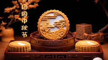 中秋节 月饼  中式