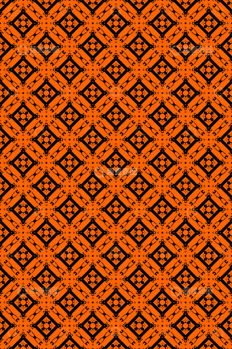 源文件下载【趣麦麦图】-复古大牌风几何花型无缝图案