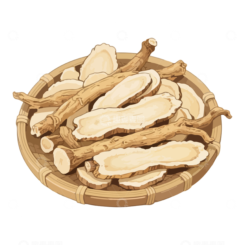源文件下载【趣麦麦图】-中药党参插画1