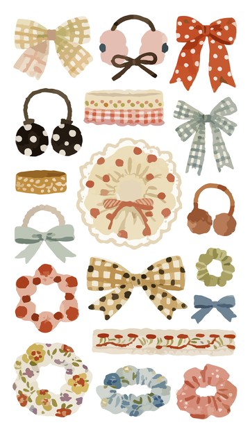 各种发圈水彩插画3