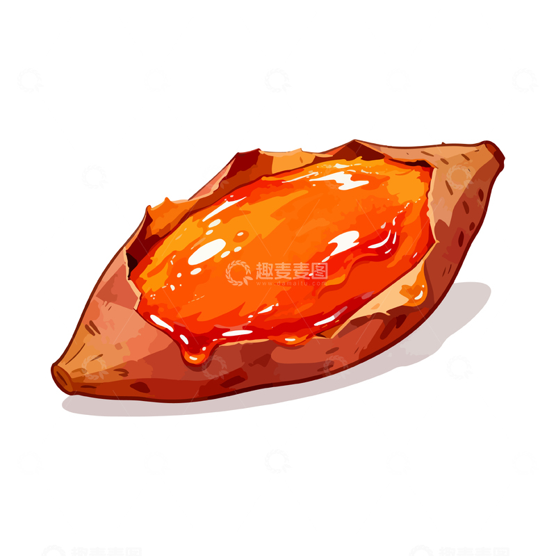 源文件下载【趣麦麦图】美味的烤红薯