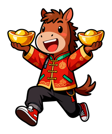 2026马年春节喜庆小马