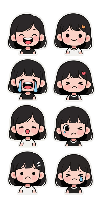 女孩卡通表情包