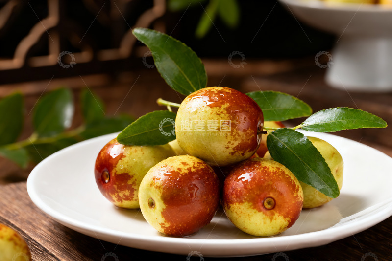 高清大图下载【趣麦麦图】新鲜脆甜的冬枣果实7