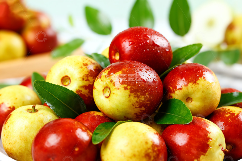 高清大图下载【趣麦麦图】新鲜脆甜的冬枣果实5