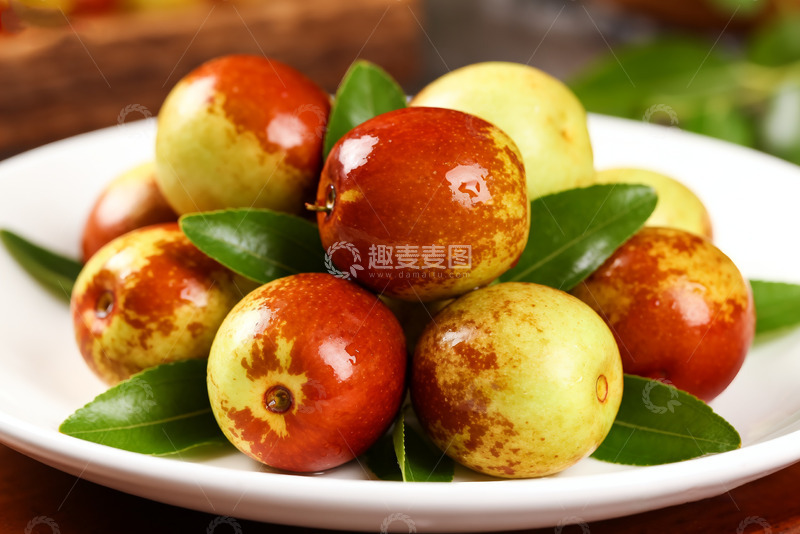 高清大图下载【趣麦麦图】新鲜脆甜的冬枣果实3