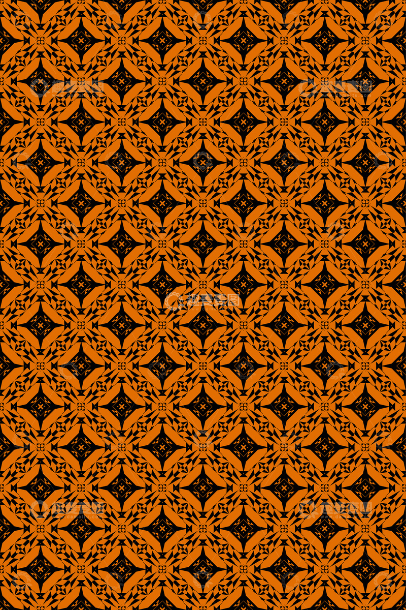源文件下载【趣麦麦图】大牌风复古几何花型无缝设计12