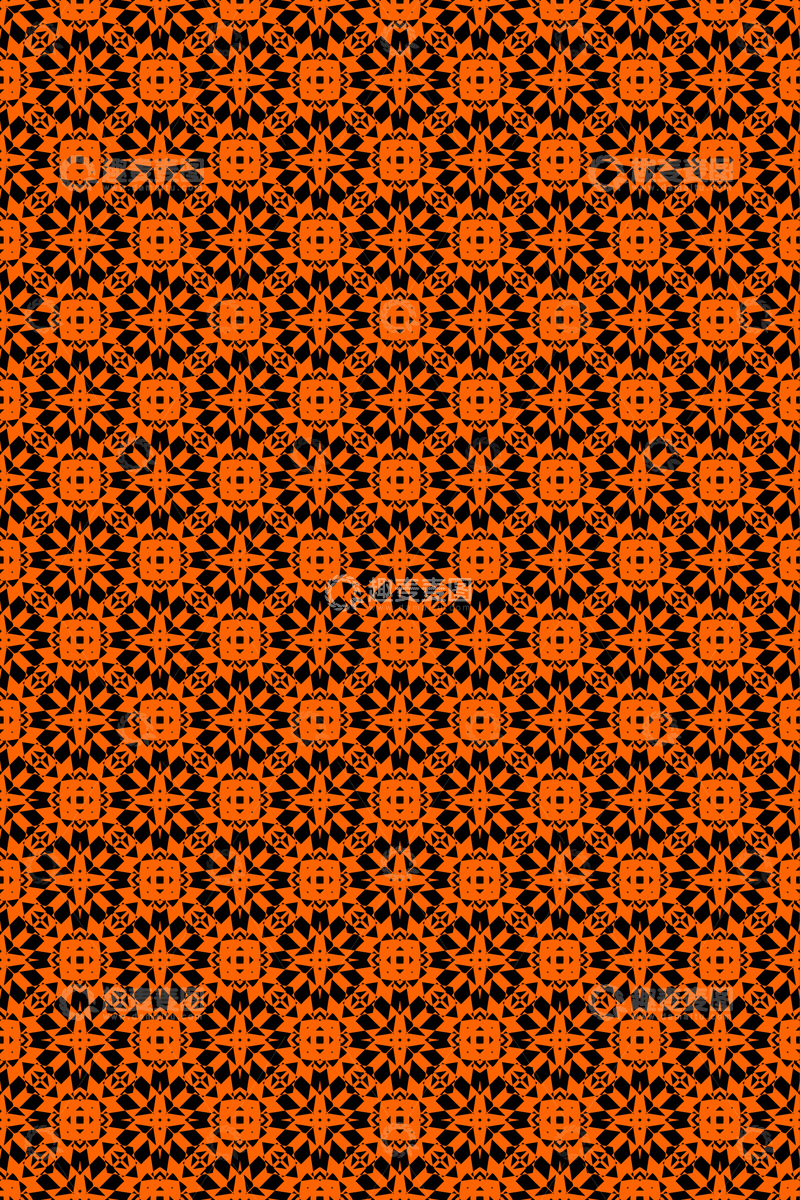 源文件下载【趣麦麦图】大牌风复古几何花型无缝设计14