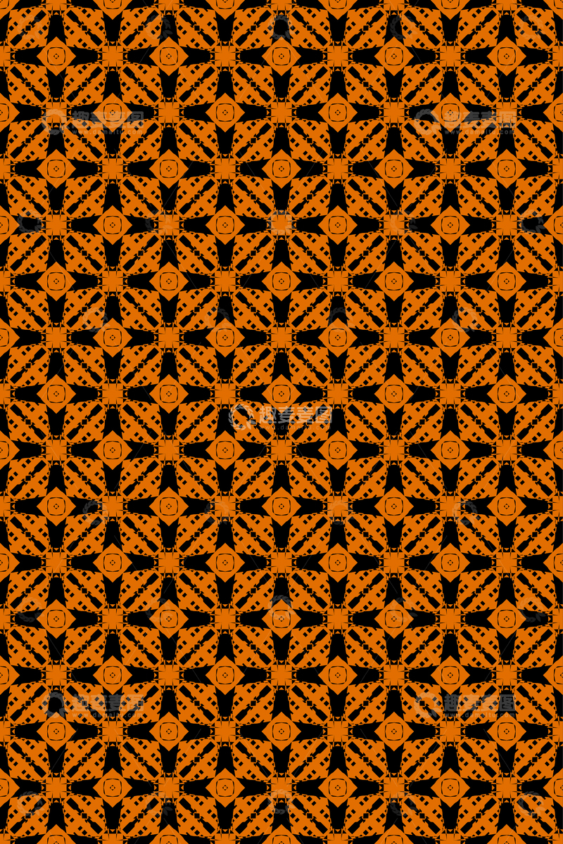源文件下载【趣麦麦图】大牌风复古几何花型无缝设计26